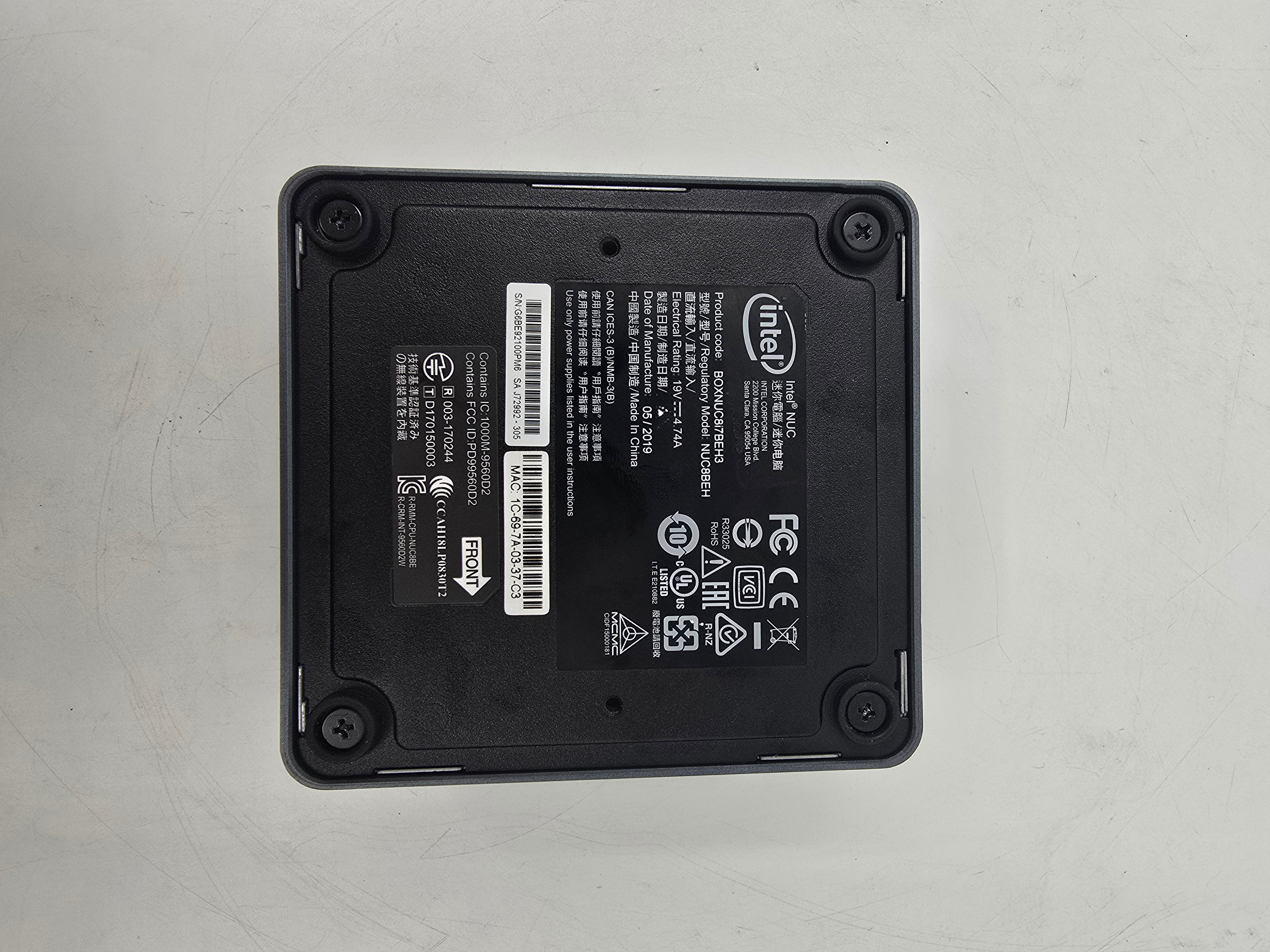 Intel NUC Mini PC NUC8i7BEH i7 8th Gen 16GB RAM No SSD No OS