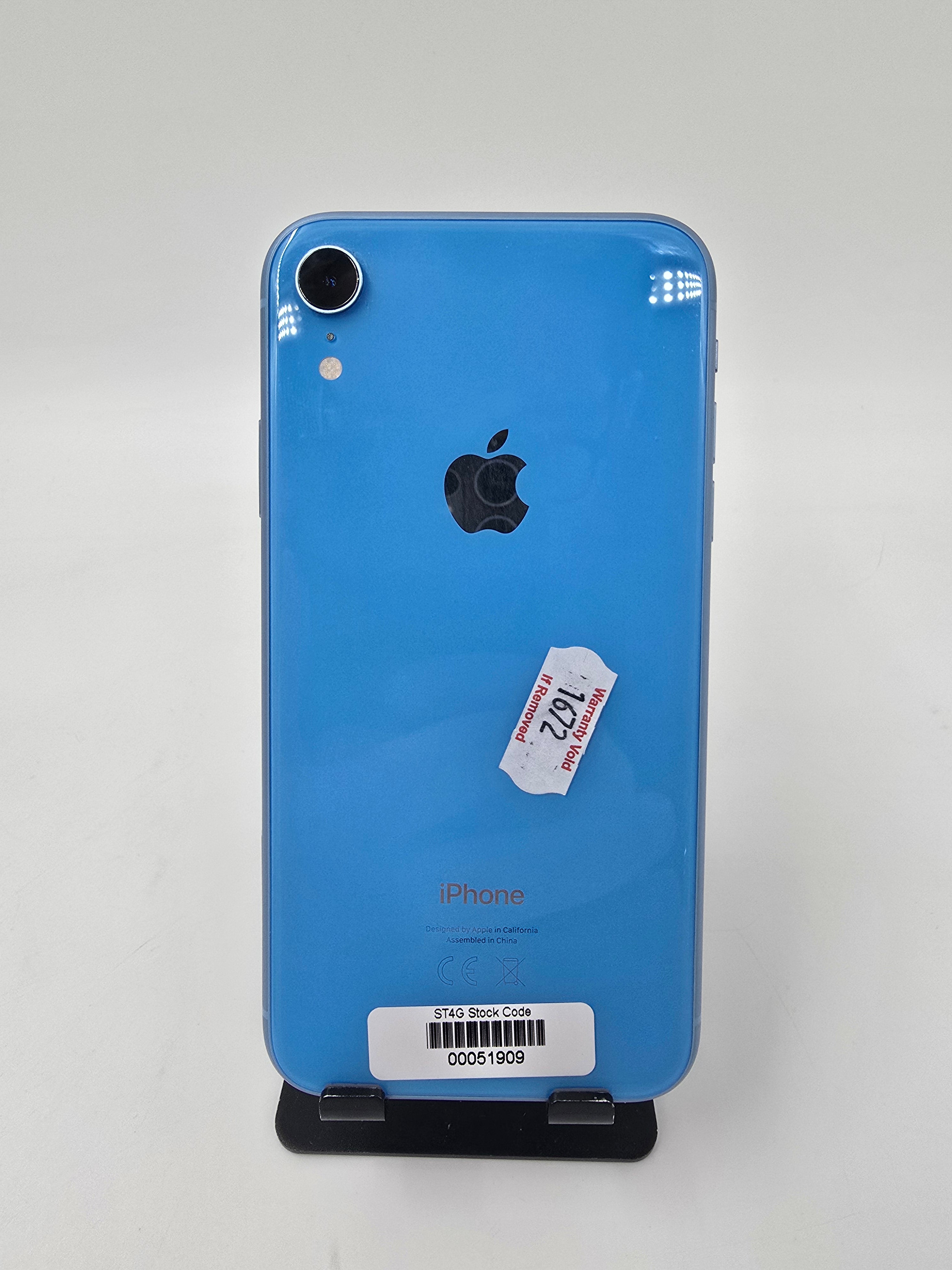 Apple iPhone XR 2018 6.1" 64GB Storage Blue Unlocked 89% Battery Health