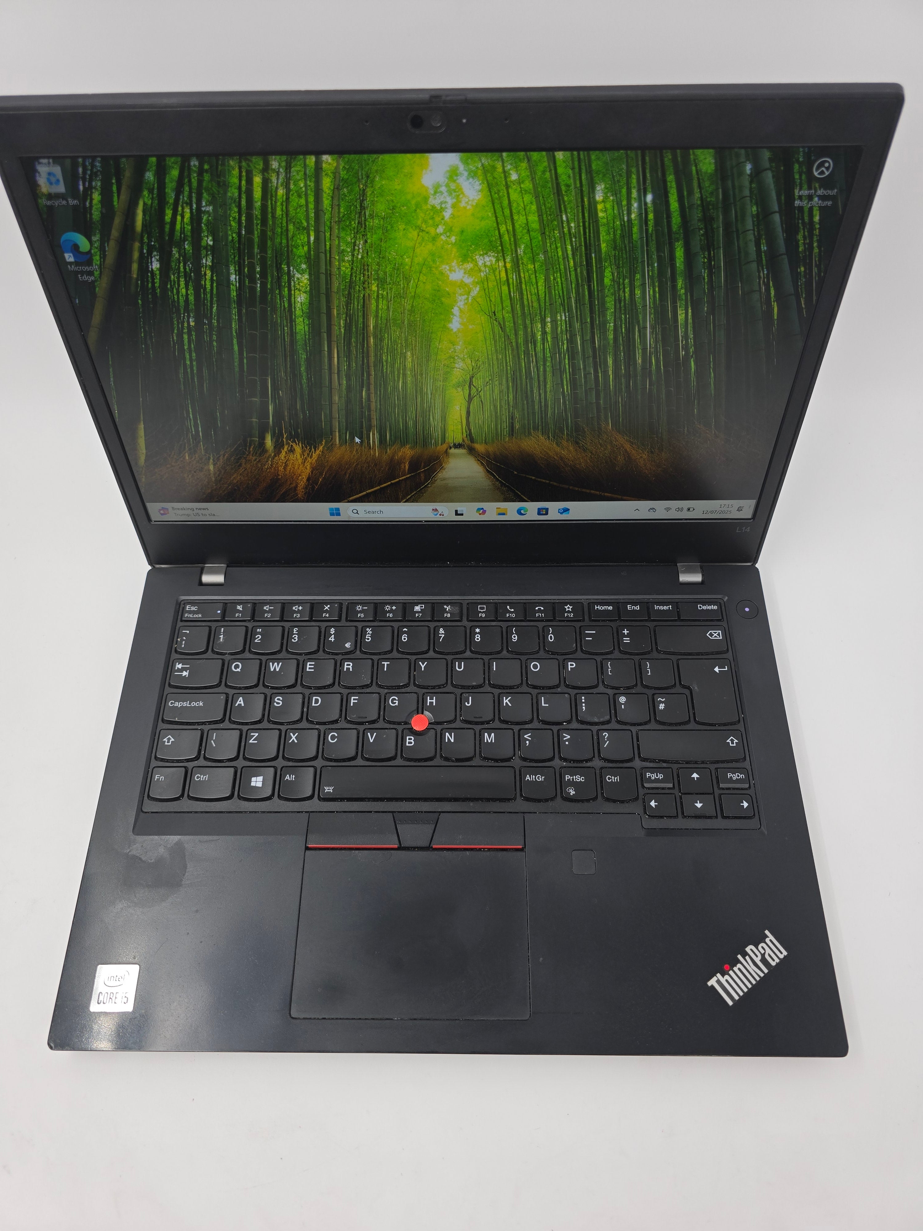 Lenovo Laptop L14 Gen1 14" Screen i5 10th Gen 16GB RAM 256GB SSD W11