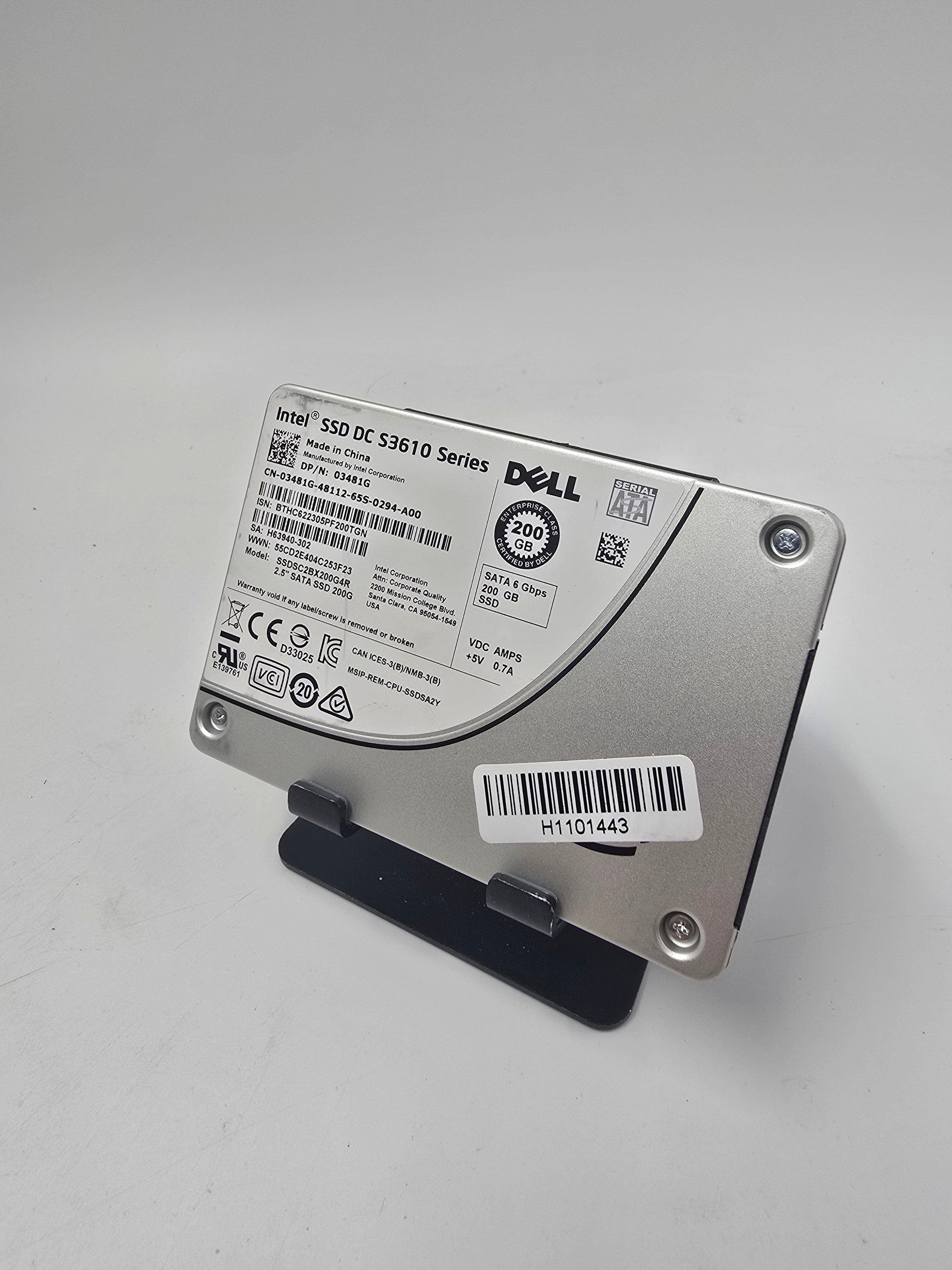 Dell Solid State Drive 200GB 2.5" SATA Enterprise SSD DP/N 03481G