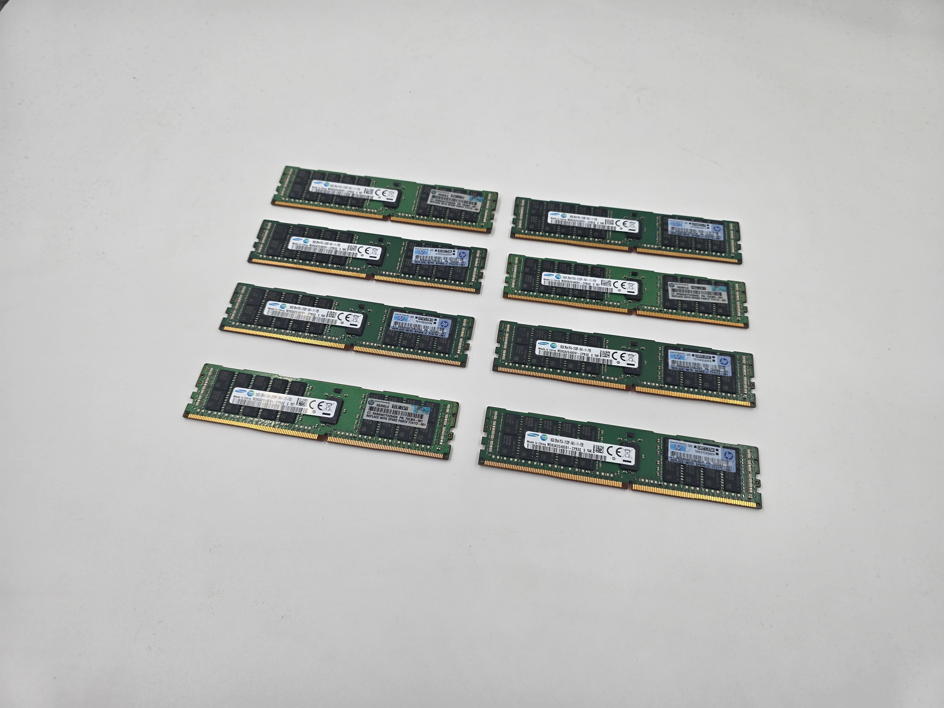 128GB (8x16GB) HP 2Rx4 PC4-2133P DDR4 ECC RDIMM 752369-081 Matched Server RAM
