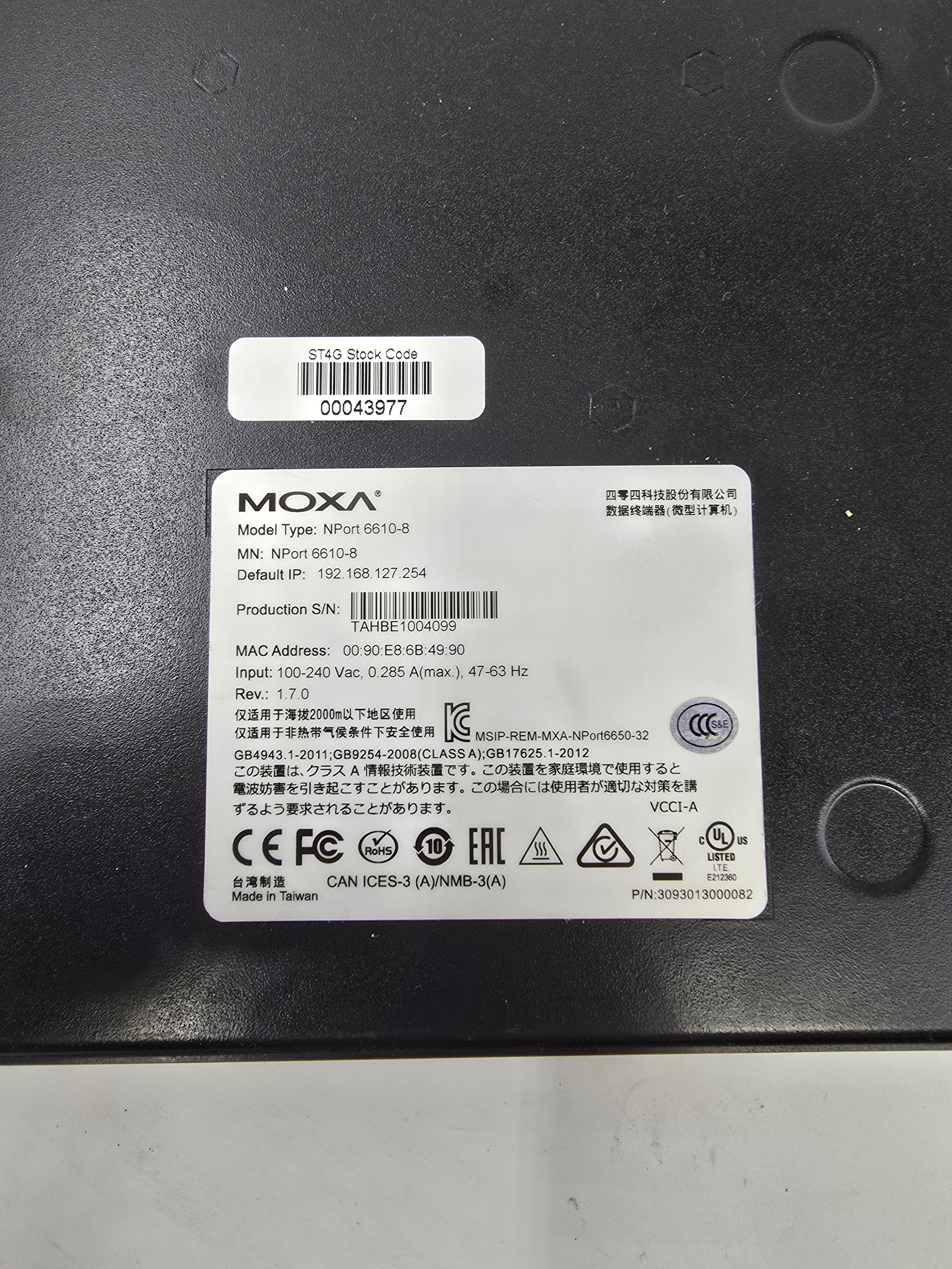Moxa NPort 6610-8 Secure Terminal Server 8-Port