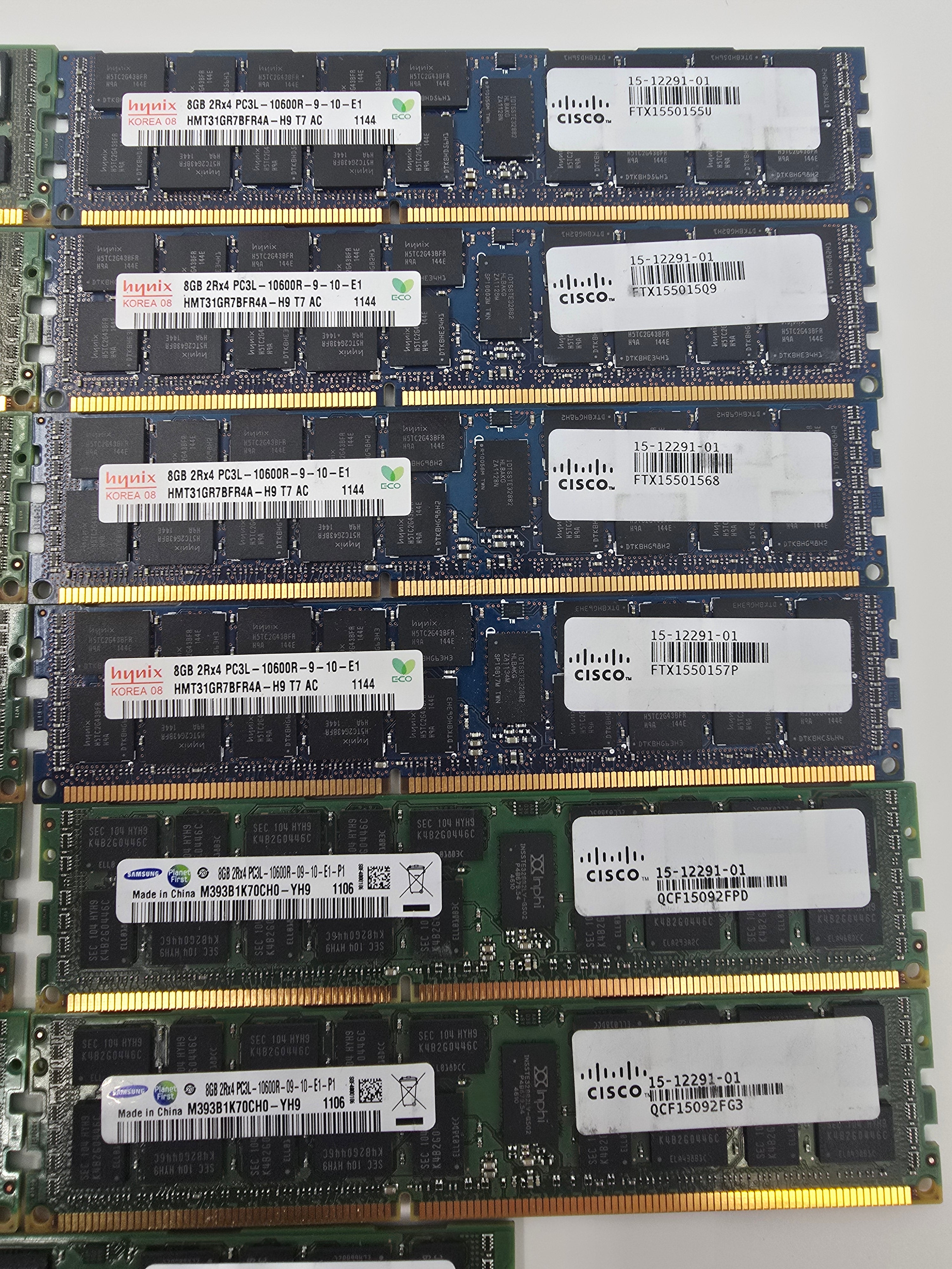 Cisco Server RAM Bundle 4/8GB 2Rx4 PC3L 10600R P/N  15-12291-01 / 15-12296-01