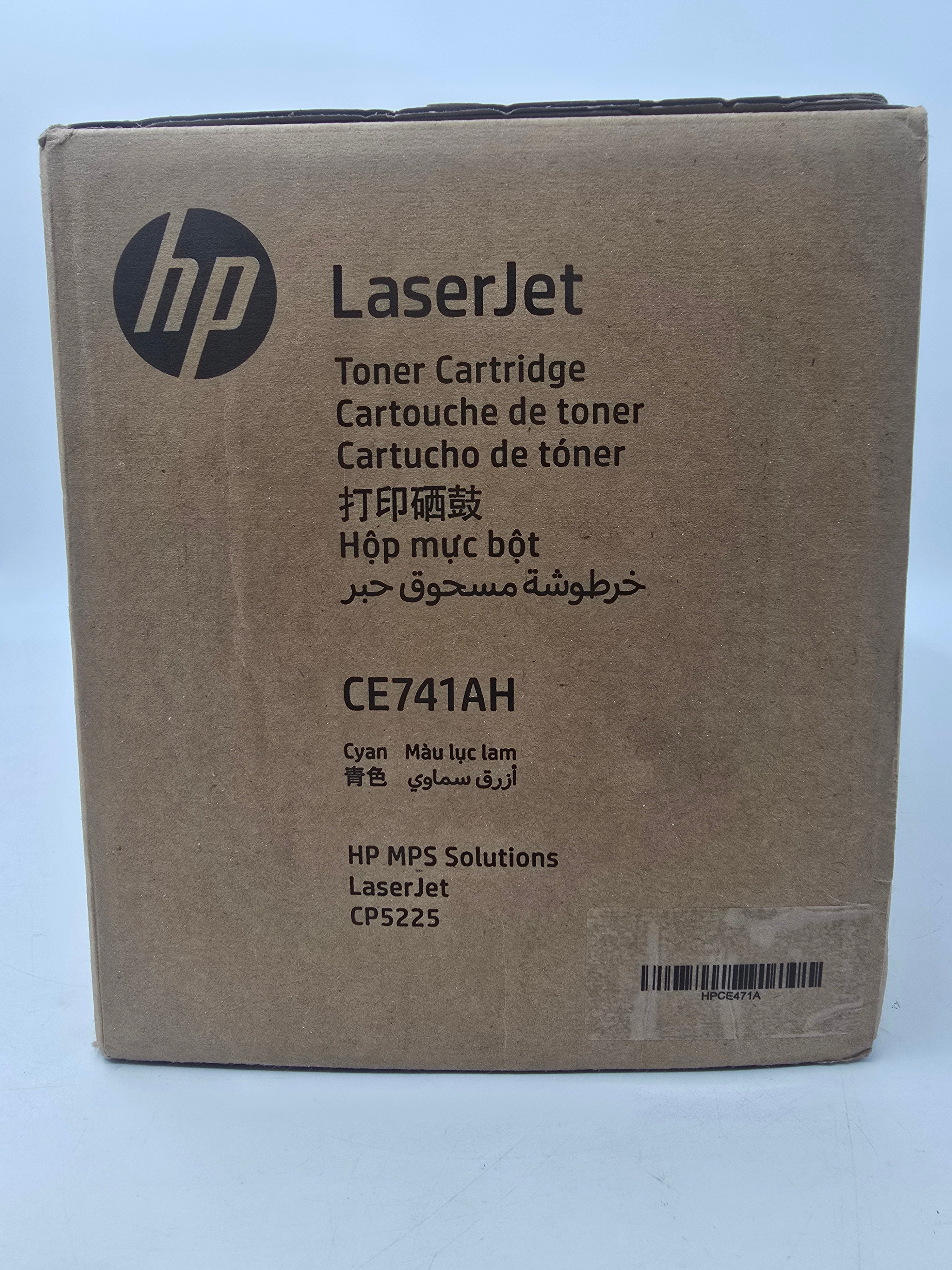 HP Toner Cartridge LaserJet CE741AH Cyan Genuine Toner Cartridge CP5225