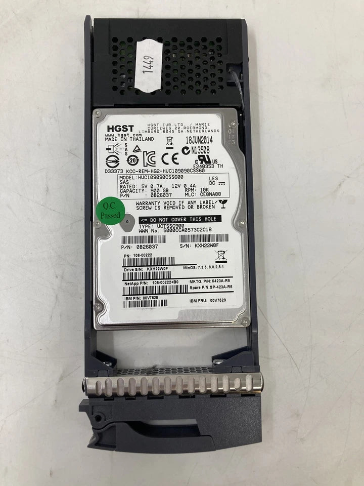 Batch of 20 HGST 2.5" 900GB SAS Hard Disk Drives 6 Gbps 10K RPM (108-00222+B0)